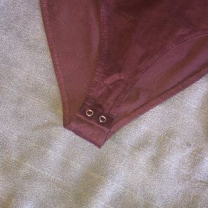 Tops - Burgundy key hole bodysuit Tops - Burgundy key hole bodysuit